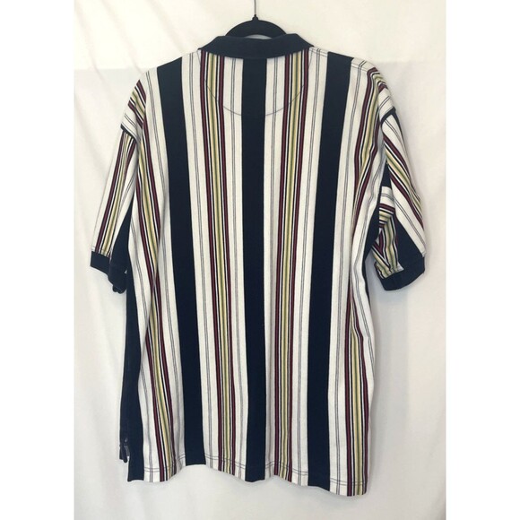 Vintage Siegfried Polo Shirt Men’s Size XL Multicolor Striped Short Sleeve Retro - Picture 8 of 9
